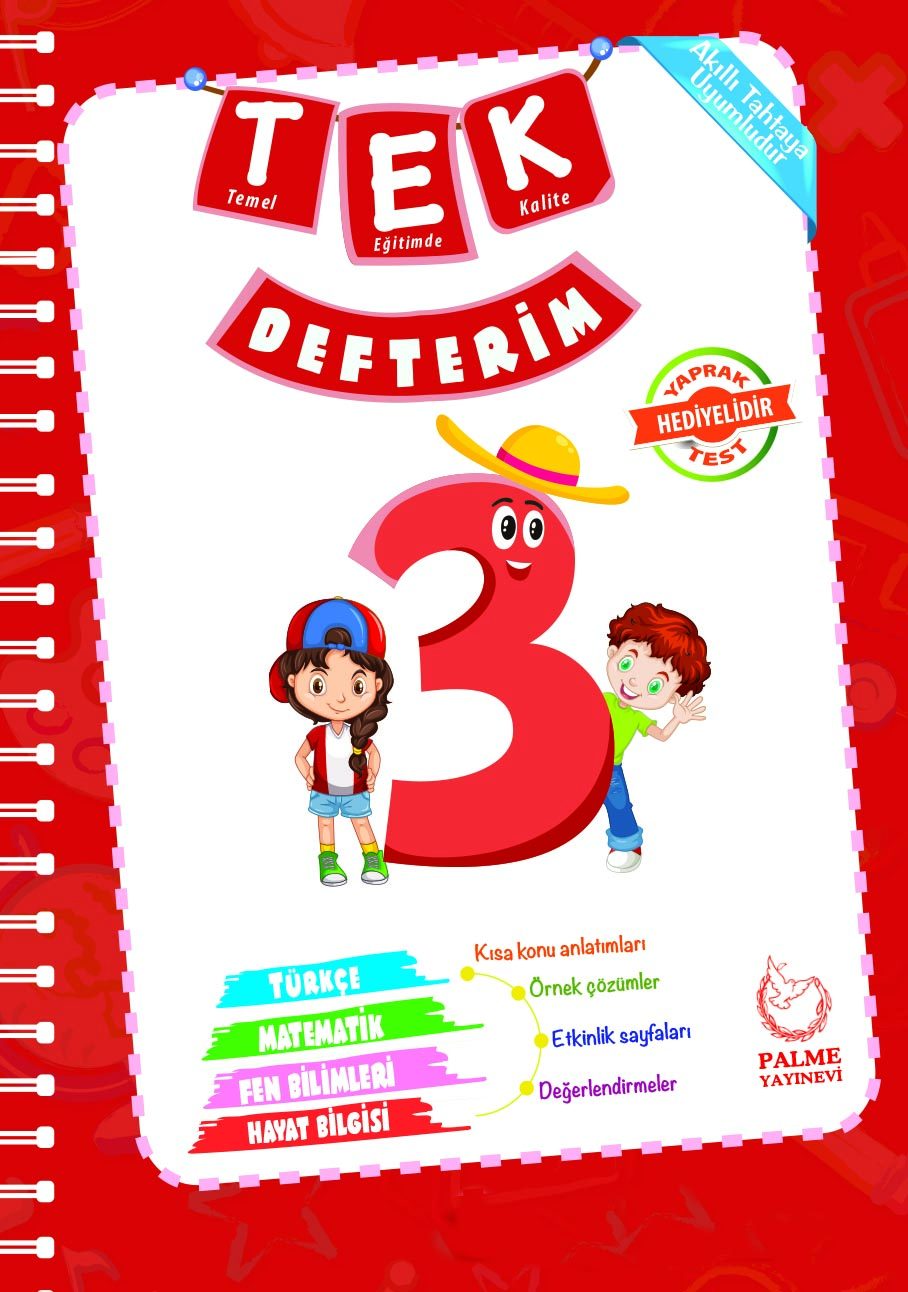 3.Sınıf Tek Defterim kapak görseli